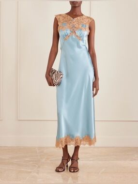DOEN MARCELLE DRESS IN DEEP AQUAMARINE